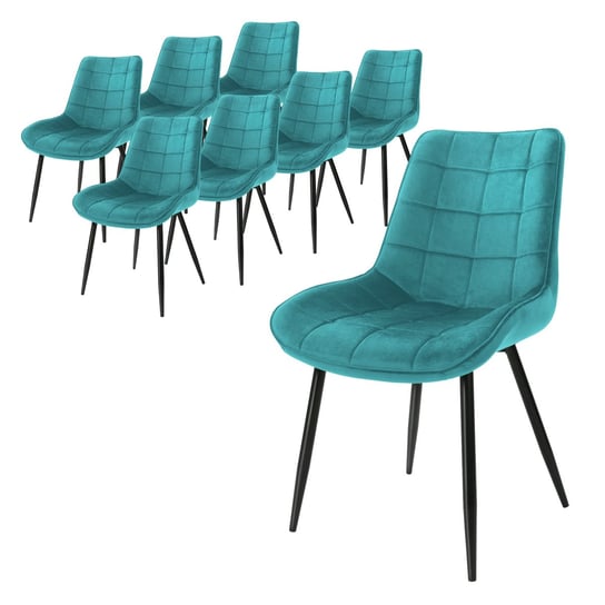 Zestaw 8 krzeseł krzesła do jadalni krzesła do salonu krzesło kuchenne krzesło tapicerowane aksamit ML-DESIGN