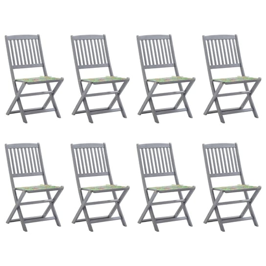Zestaw 8 składanych krzeseł jadalnianych z poduszk Inna marka