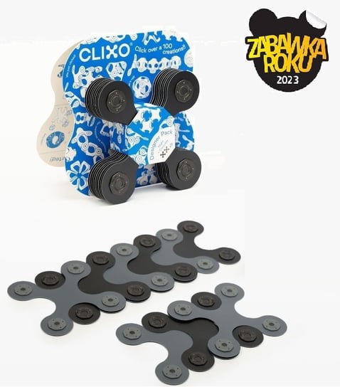 Zestaw 9 Klocków Magnetycznych Clixo, Czarne / Clixo CLIXO