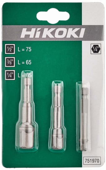 Zestaw adapterów Hikoki 751970 1/4, 1/2, 3/8 cal Hikoki