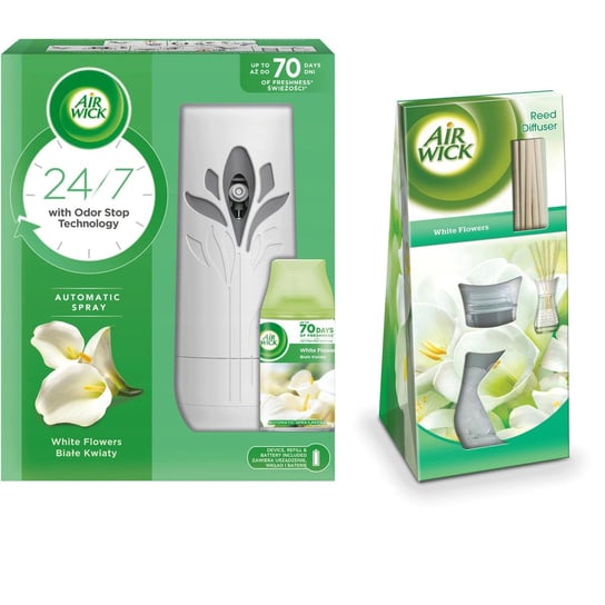 Zestaw Air Wick Białe Kwiaty Automatyczny Odświżacz+ Patyczki zapachowe Reckitt Benckiser