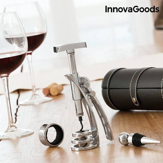 Zestaw akcesoriów do wina z korkociągiem Screwpull InnovaGoods InnovaGoods