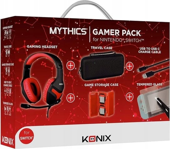 Zestaw akcesoriów KONIX Mythics KX-GPK-NS do Nintendo Switch Inny producent