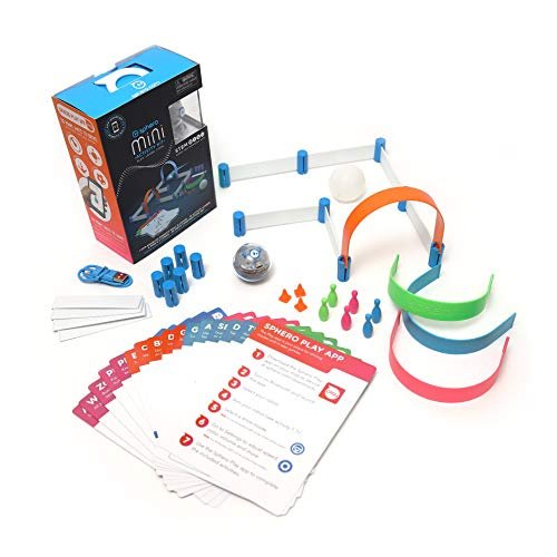 Zestaw aktywności Sphero Mini: sterowana za pomocą aplikacji piłka-robot i 55-częściowy zestaw do nauki przedmiotów STEM, zabawa, nauka, kodowanie, od 5 lat Sphero