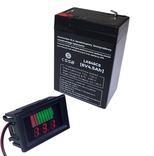 Zestaw Akumulator Agm 6V 4,5Ah + Wskaźnik Naładowania Inny producent
