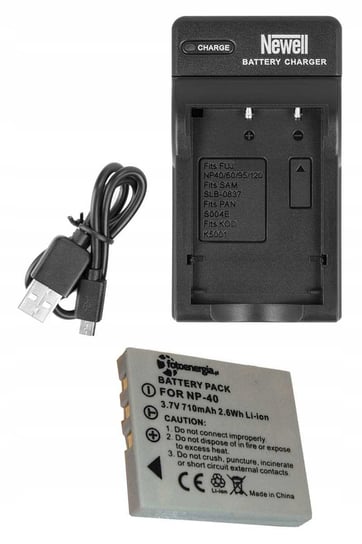 Zestaw Akumulator Fotoenergia Fuji Np-40+ Ładowarka Dc-Usb Inny producent