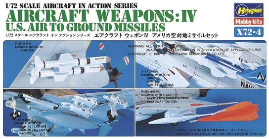 Zestaw amerykańskich pocisków powietrze-ziemia (Aircraft Weapons IV) 1:72 Hasegawa X72-4 HASEGAWA
