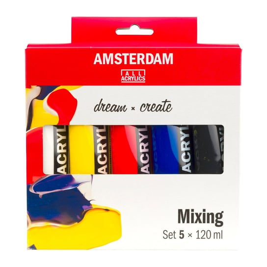 Zestaw Amsterdam Acrylic 5x120ml Mixing  (nowa wersja) Amsterdam