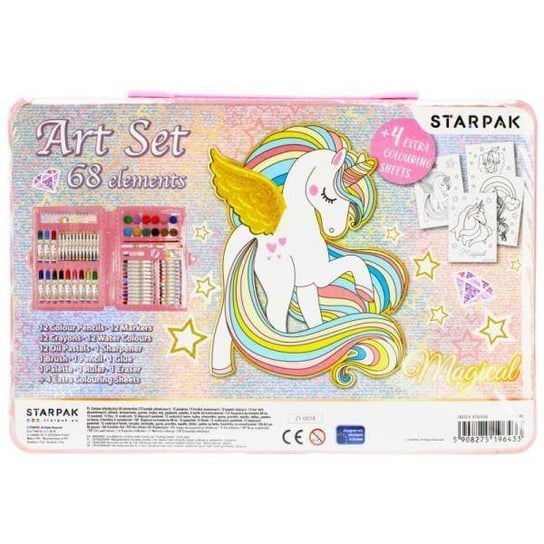 Zestaw artystyczny 68 elementów Jednorożec Unicorn STARPAK Starpak