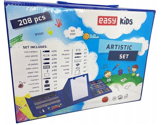 Zestaw artystyczny EASY Kids 208 elementów niebies Easy