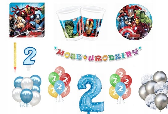 Zestaw Avengers 2 Urodziny Balony Inna marka
