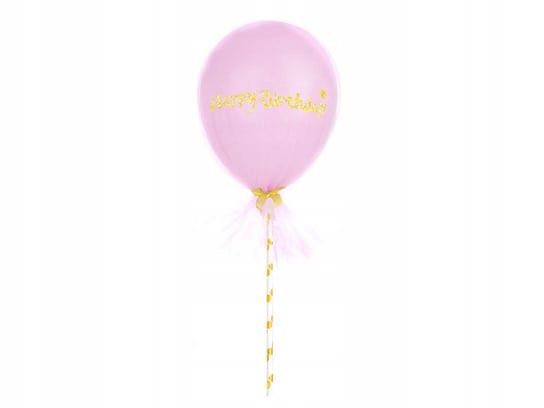 Zestaw Balon Happy Birthday Z Tiulem Różowym Inna marka