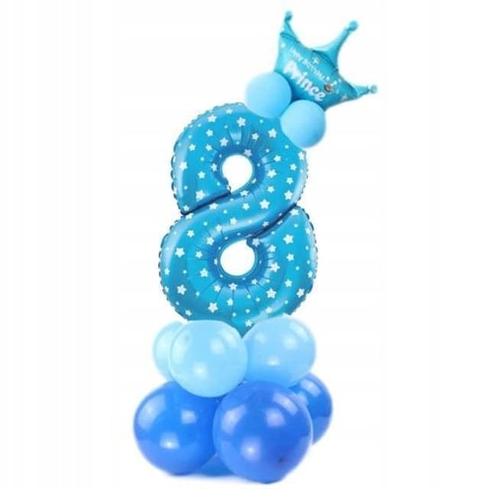 Zestaw balonów, 8 urodziny, niebieski, 35 sztuk Brexitaw