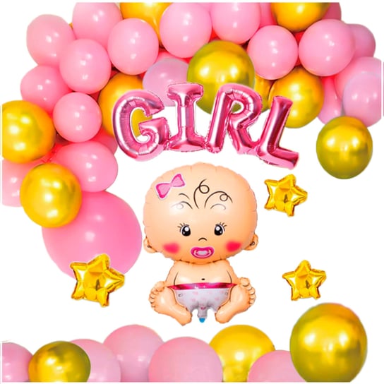 Zestaw Balonów Baby Shower Dziewczynka Girl Y3 Inna marka