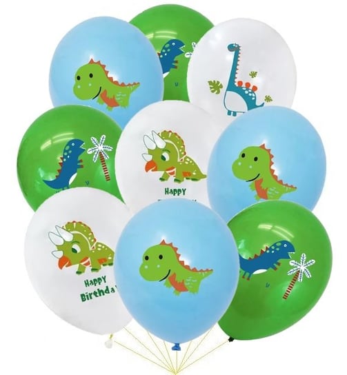 Zestaw Balonów Balon Dinozaur 9 Szt Urodziny Party Bal Karnawał Hopki