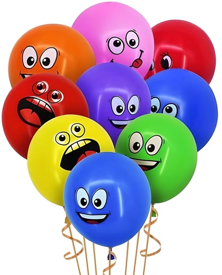Zestaw Balonów Balon Emotki Emotikony Buźki 20Szt Hopki