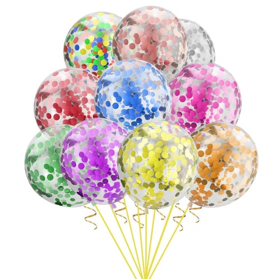 Zestaw Balonów Balon Konfetti Urodziny 10 Sztuk,Hopki Hopki