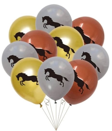 Zestaw Balonów Balon Konie Koń Urodziny 12 Szt Hopki
