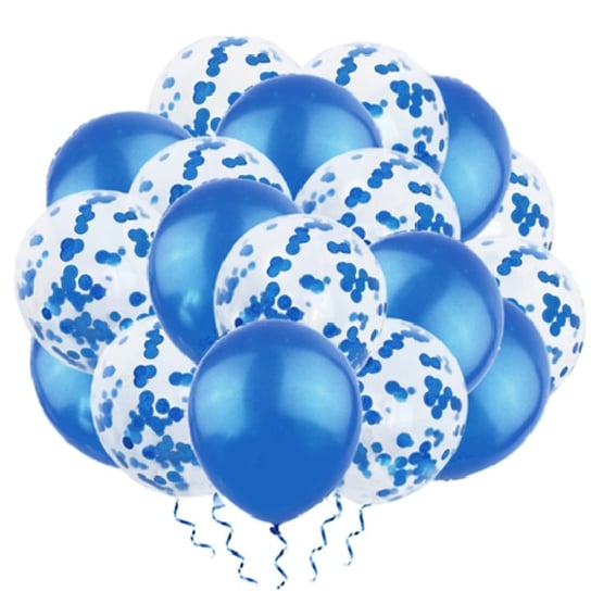 Zestaw balonów chabrowych z konfetti 12 cali 20szt PartyPal