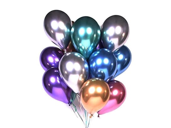 Zestaw balonów chromowanych mix kolorów - 30 cm - 5 szt. MK Trade