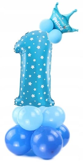 Zestaw balonów, cyfra roczek 1 urodziny, niebieski 021 Brexitaw