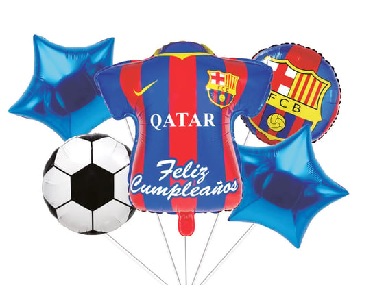 Zestaw balonów dla fana Piłki Nożnej FCB, 5 el Party spot