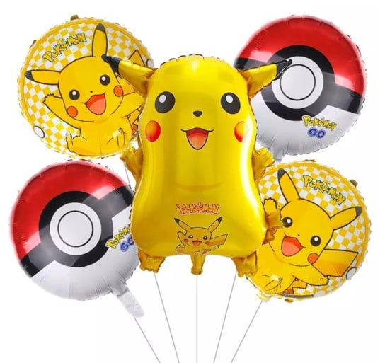 Zestaw balonów foliowych  PIKACHU POKEMON, 5 el. Party spot