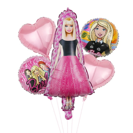 Zestaw Balonów Foliowych Z Barbie, Serca, 5 El Party spot