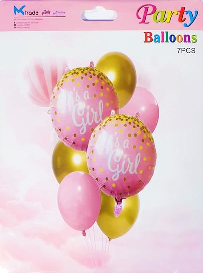 Zestaw balonów Girl, 30-46cm, 7 szt. MK Trade