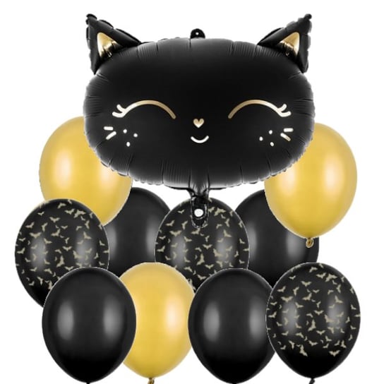 Zestaw balonów halloween złoty kot 11 sztuk OCHprosze