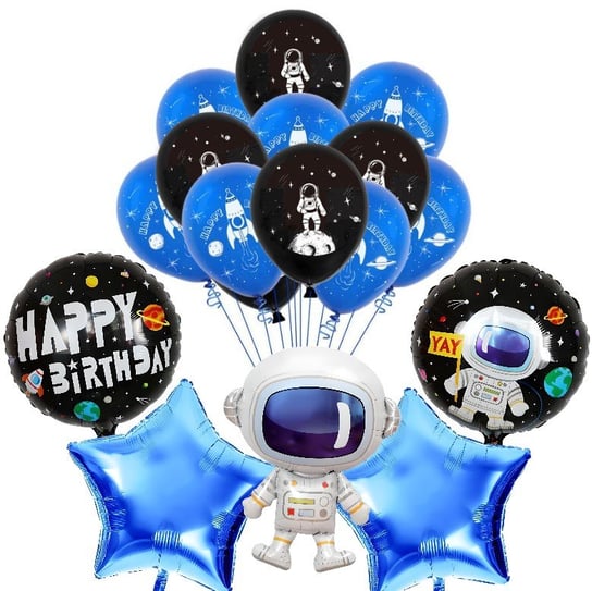 Zestaw Balonów Kosmos Astronauta Urodziny 15Szt Hopki
