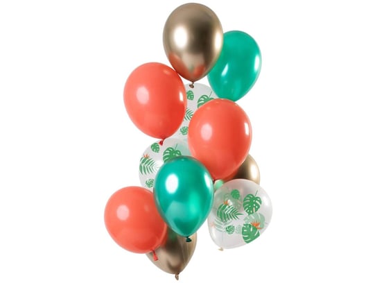 Zestaw balonów lateksowych Tropikalne Liście - 30 cm - 12 szt. Folat