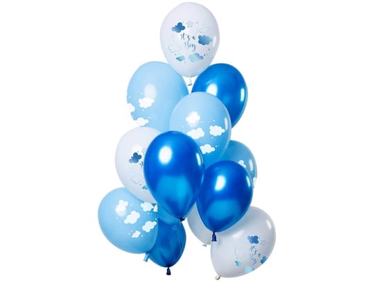Zestaw balonów lateksowych z nadrukiem It's a boy dla chłopca - 30 cm - 12 szt. Folat
