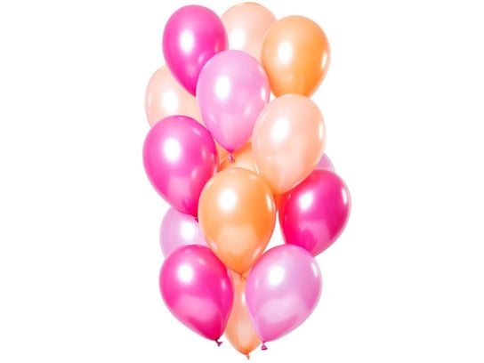 Zestaw balonów metalicznych Flamingo - 30 cm - 15 szt. Folat