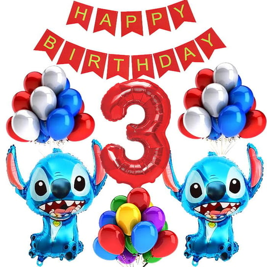 Zestaw Balonów Na 3 Urodziny Lilo & Stitch 49Szt Inna marka