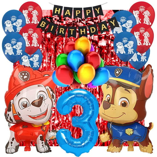 Zestaw Balonów Na 3 Urodziny Psi Patrol 28Szt Inna marka