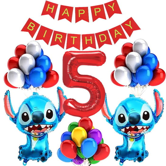 Zestaw Balonów Na 5 Urodziny Lilo & Stitch 49Szt Inna marka