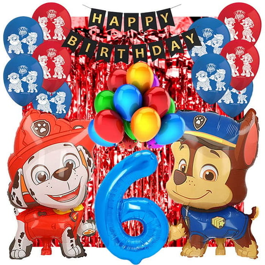 Zestaw Balonów Na 6 Urodziny Psi Patrol 28Szt Inna marka