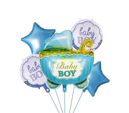 Zestaw balonów na Baby Shower, dla chłopca, 5 el Party spot