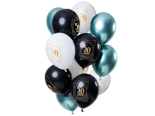 Zestaw balonów na jubileusz pięćdziesięciolecia - 30 cm - 12 szt. Folat