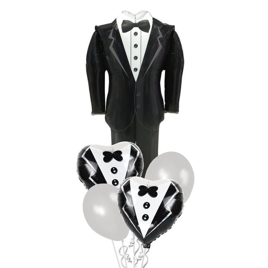 Zestaw balonów na Ślub Wesele garnitur Pana Mlodego PartyPal