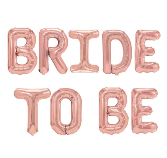 Zestaw balonów napis Bride To Be, Rose Gold, 40 cm PartyPal