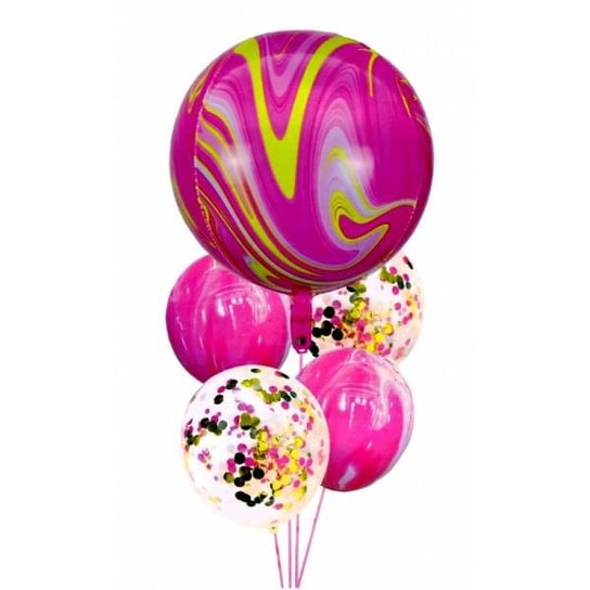 Zestaw balonów różowych 30-56cm 5szt BCF-181 go-party