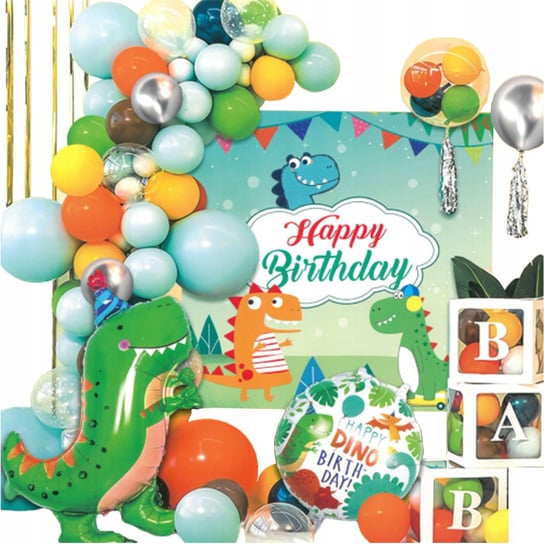 Zestaw Balonów Urodzinowy Dinozaury Urodziny Inna marka