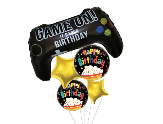Zestaw balonów urodzinowych Game Pad, 5 el. Party spot