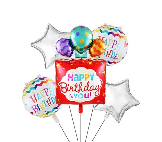 Zestaw balonów urodzinowych "Happy Birthday To You" 5 el. Party spot