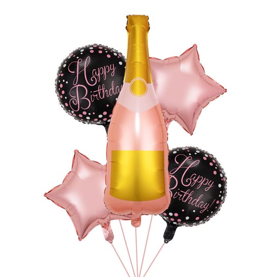 Zestaw balonów urodzinowych Szampan, 5 el. Party spot