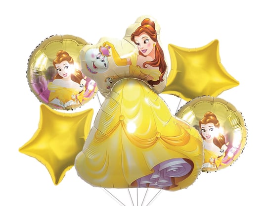 Zestaw balonów z Bellą z bajki Piękna i Bestia, 5 el Party spot