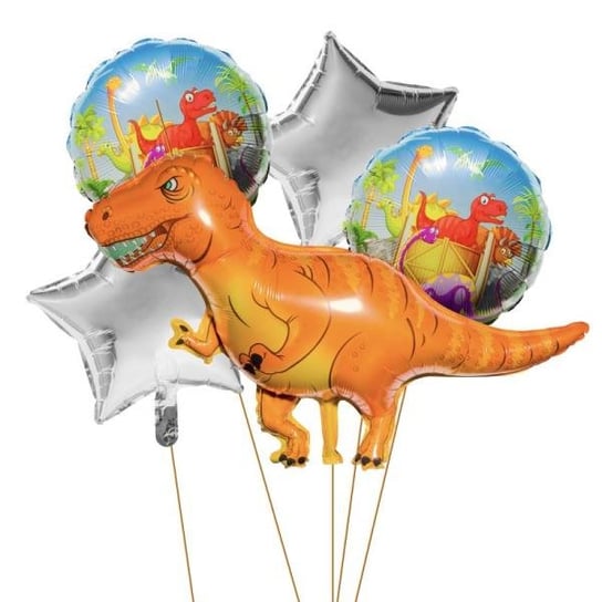 Zestaw balonów z Dinozaurem, 5 el. Party spot
