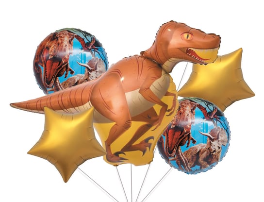 Zestaw balonów z Dinozaurem, 5 el. Party spot